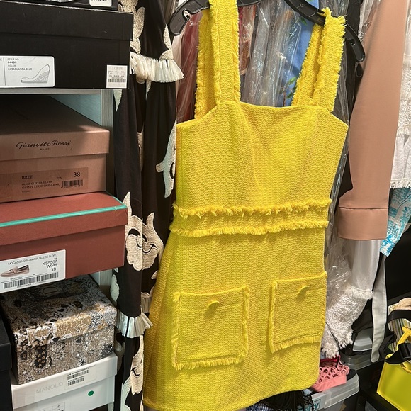 Alexis Dresses & Skirts - Yellow Alexis Jackie frayed mini
